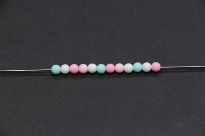 4mm Pastel Cotton Candy Mix Beads for Bracelets #3388