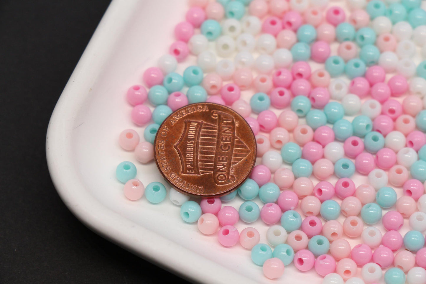 4mm Pastel Cotton Candy Mix Beads for Bracelets #3388