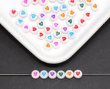 7mm Heart Beads for Bracelets & DIY Jewelry #112