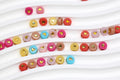 7mm Gold Heart Acrylic Symbol Beads #101