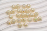 10mm off white AB gumball acrylic beads with glossy iridescent finish for bracelets, keychains, lanyards, jewelry making, and DIY crafts.