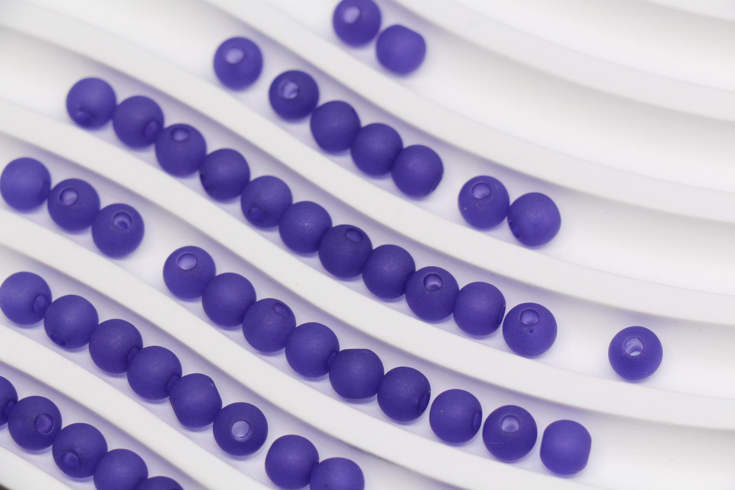 6mm Matte Purple Gumball Beads for Bracelets #3560