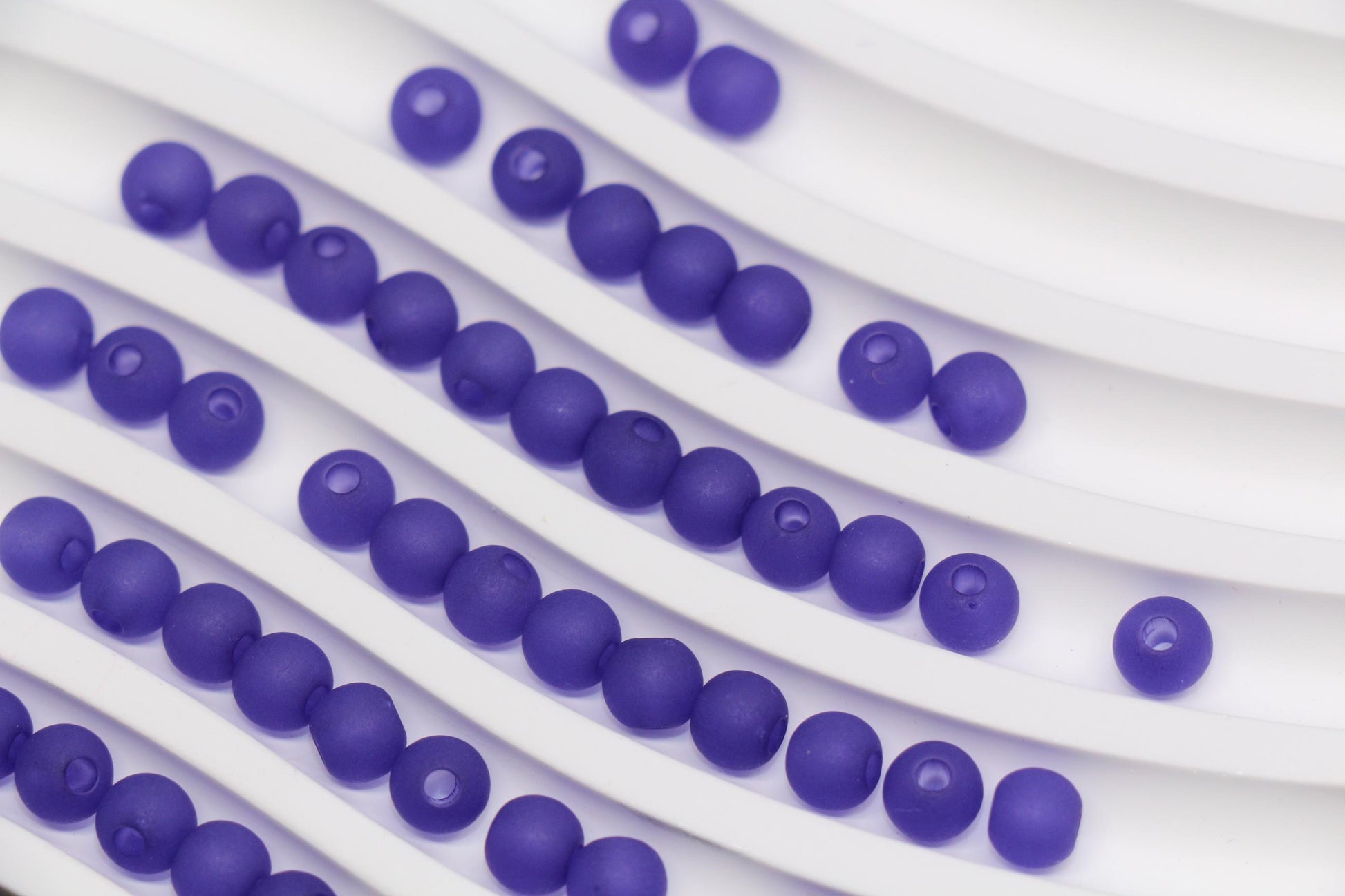 6mm Matte Purple Gumball Beads for Bracelets #3560