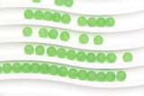 6mm Matte Apple Green Gumball Beads for Bracelets #3562
