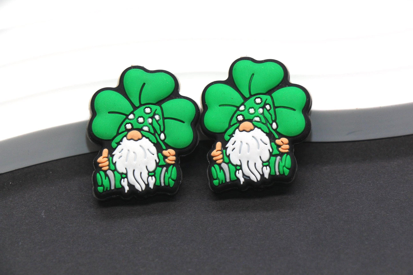 St. Patrick's Day Gnome Silicone Beads #1027