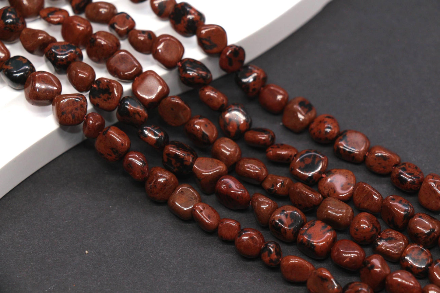 Mahogany Obsidian Nugget Beads
