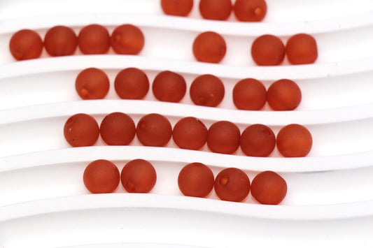 8mm Matte Reddish Brown Acrylic Gumball Beads, Round Bracelet Beads for Jewelry Making, DIY Craft Supplies #3571