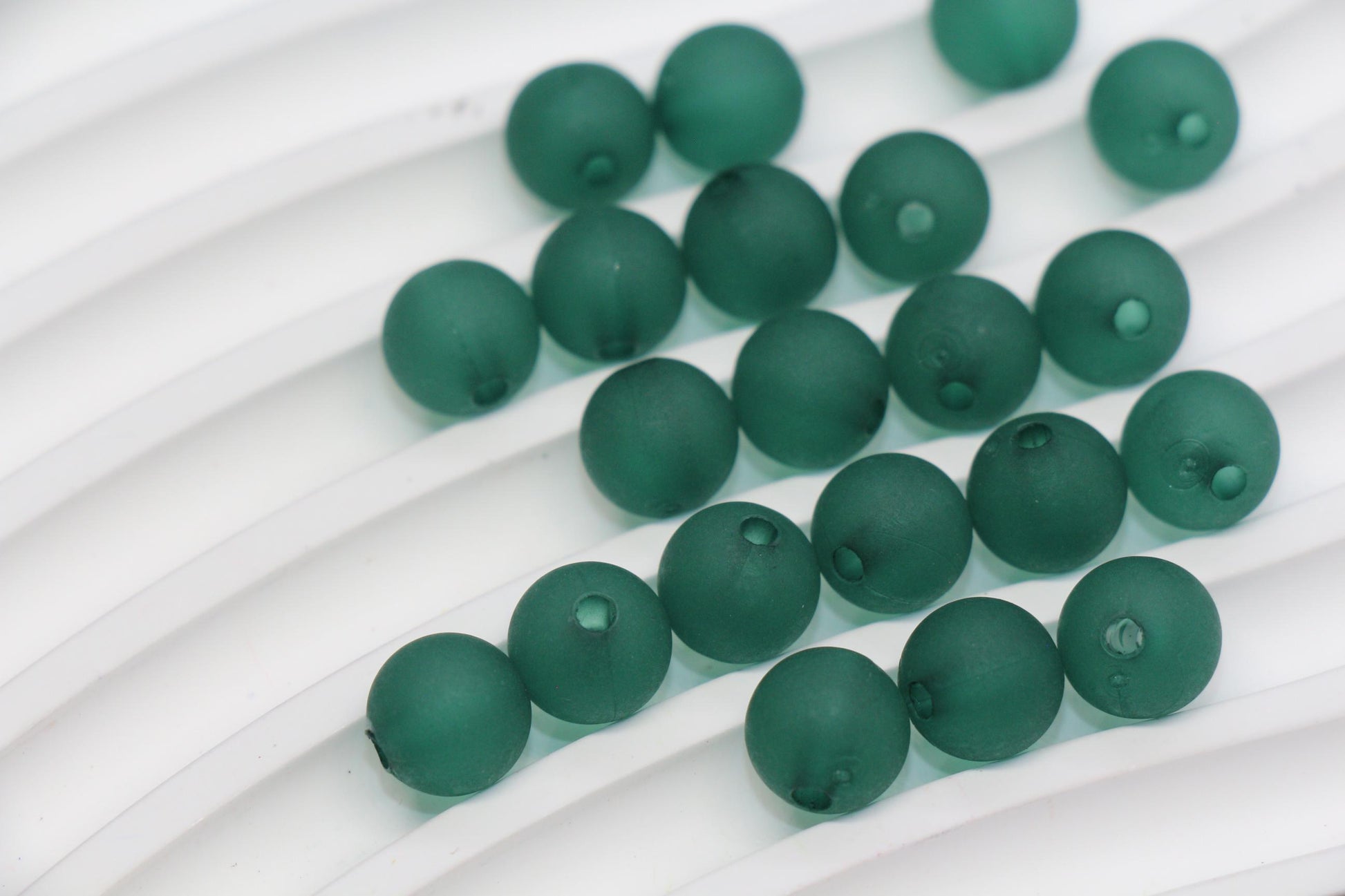 10mm Matte Green Acrylic Gumball Beads