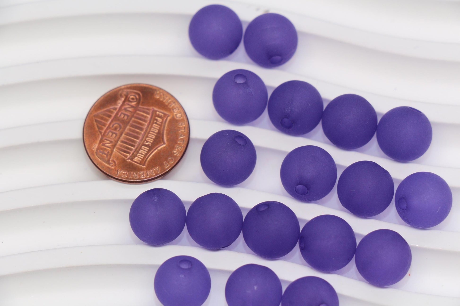 10mm Matte Purple for Bracelets Acrylic Gumball Beads