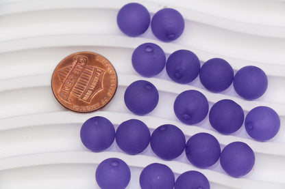 10mm Matte Purple for Bracelets Acrylic Gumball Beads
