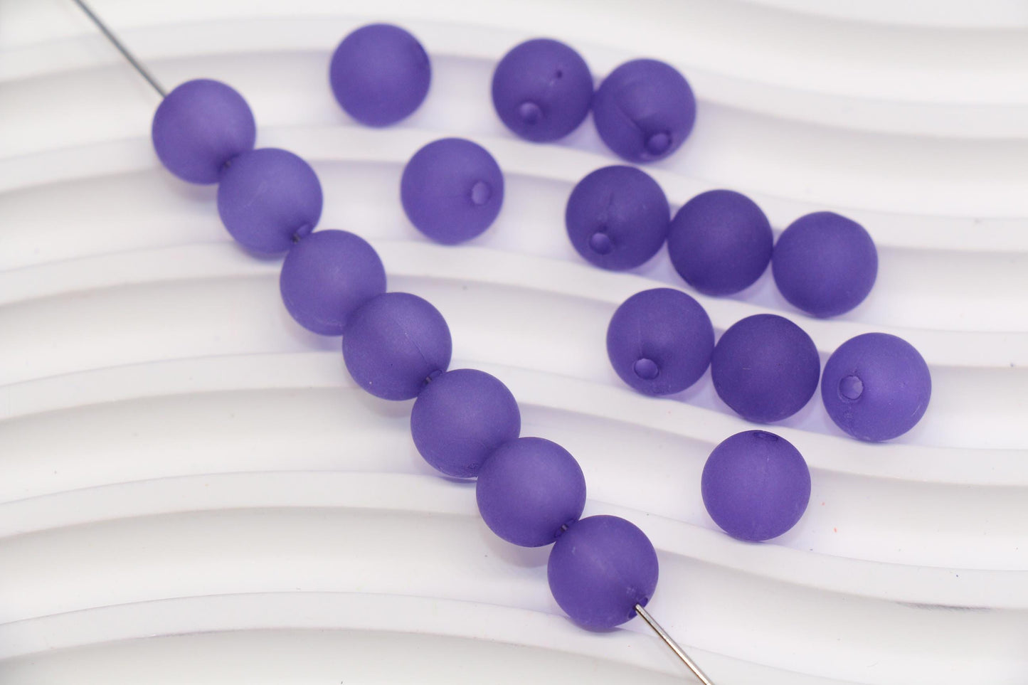 10mm Matte Purple for Bracelets Acrylic Gumball Beads
