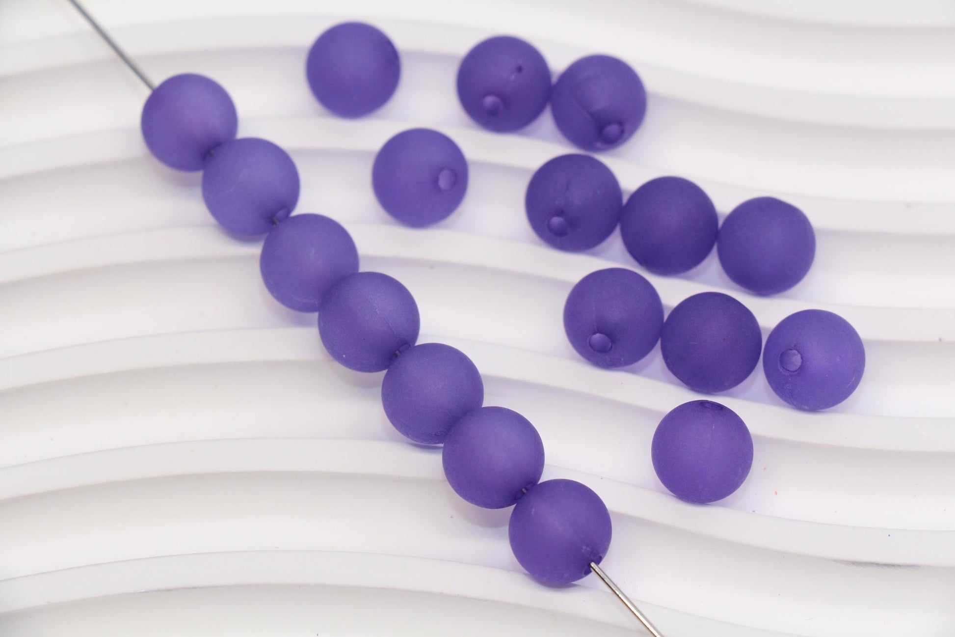 10mm Matte Purple for Bracelets Acrylic Gumball Beads