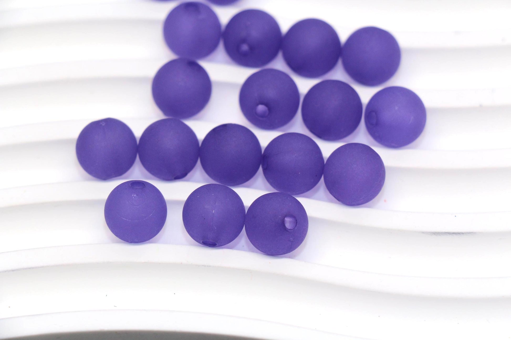 10mm Matte Purple for Bracelets Acrylic Gumball Beads
