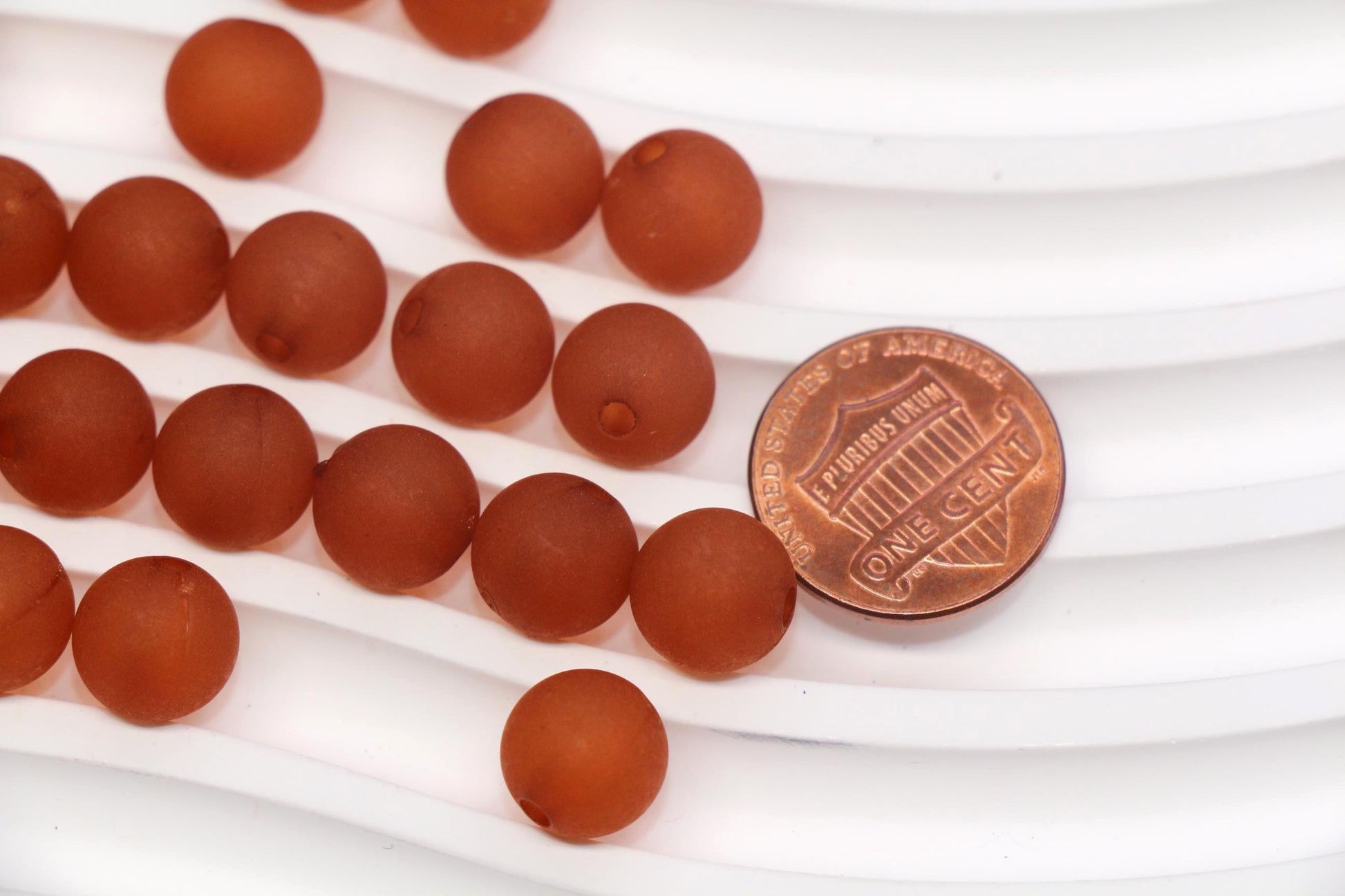 10mm Matte Reddish Brown for Bracelets Acrylic Gumball Beads