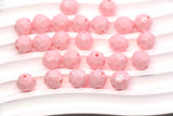 10mm Pink Faceted Gumball Beads, Round Acrylic Bracelet Beads for Jewelry Making #572