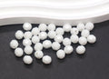 8mm White Faceted Gumball Beads, Round Acrylic Bracelet Beads for Jewelry Making #551