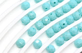 8mm Aqua Teal Faceted Acrylic Beads, Round Bracelet Beads for Jewelry Making #559