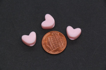 12mm Pink Heart Beads for Bracelets & Crafts #687