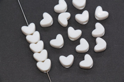 12mm Pink Heart Beads for Bracelets & Crafts #391