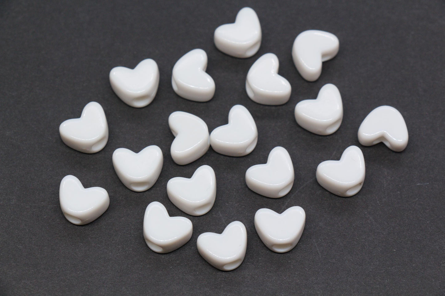 12mm Pink Heart Beads for Bracelets & Crafts #391