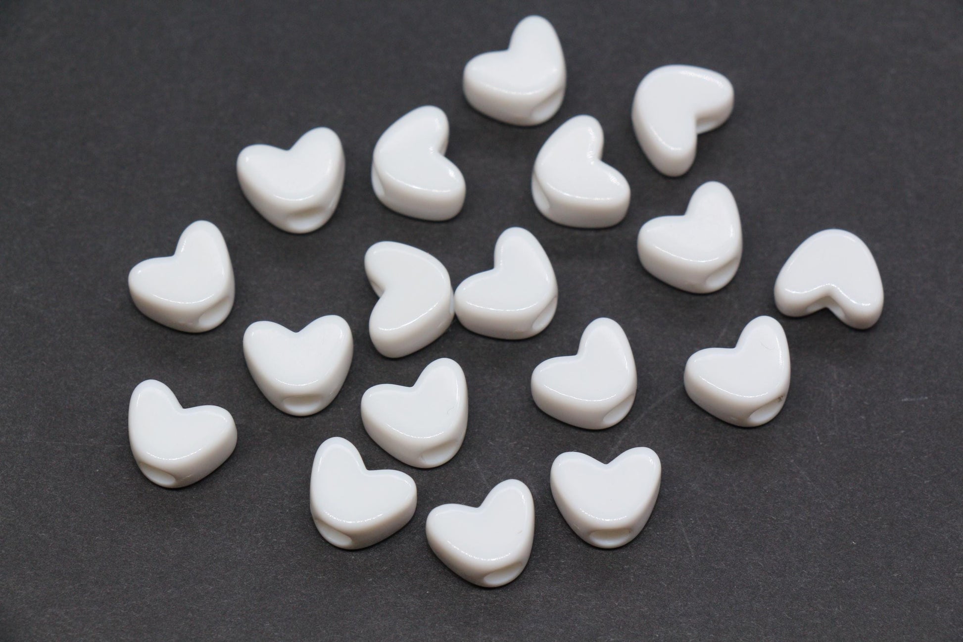 12mm Pink Heart Beads for Bracelets & Crafts #391