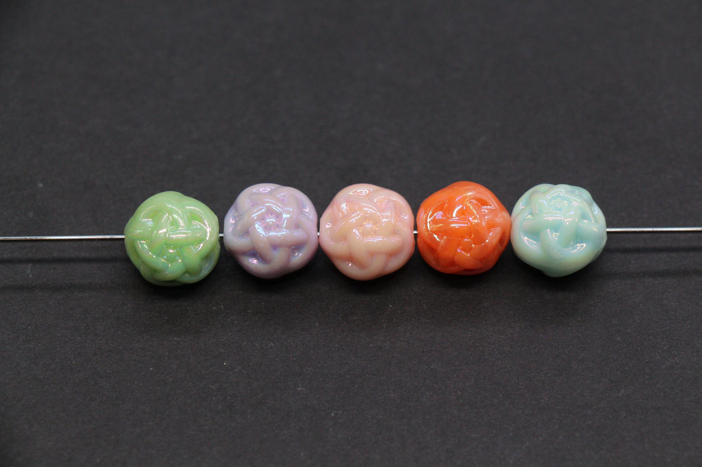11mm Twisted AB Pastel Beads for Bracelets #3549