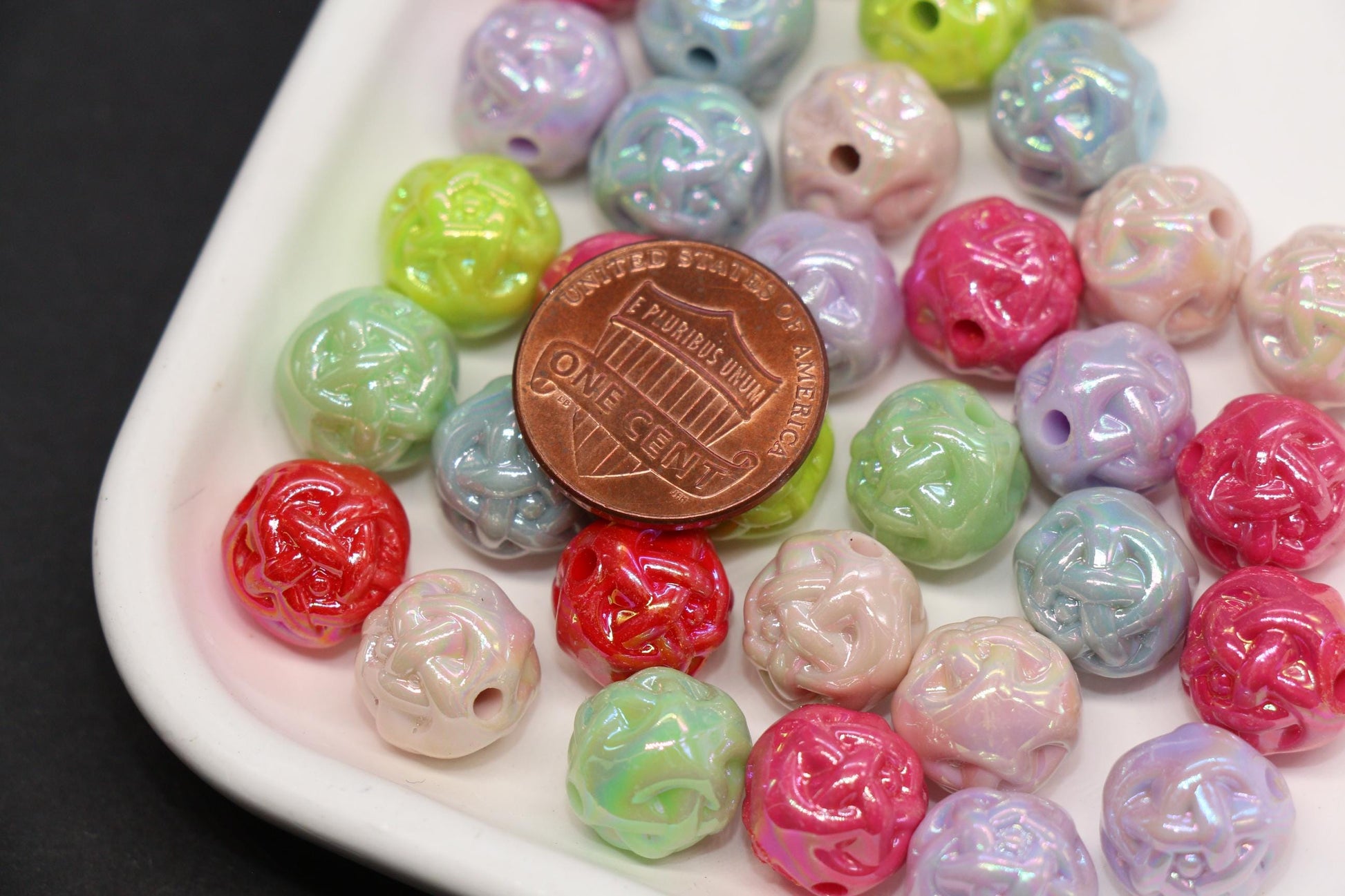 11mm Twisted AB Colorful Beads for Bracelets #3550