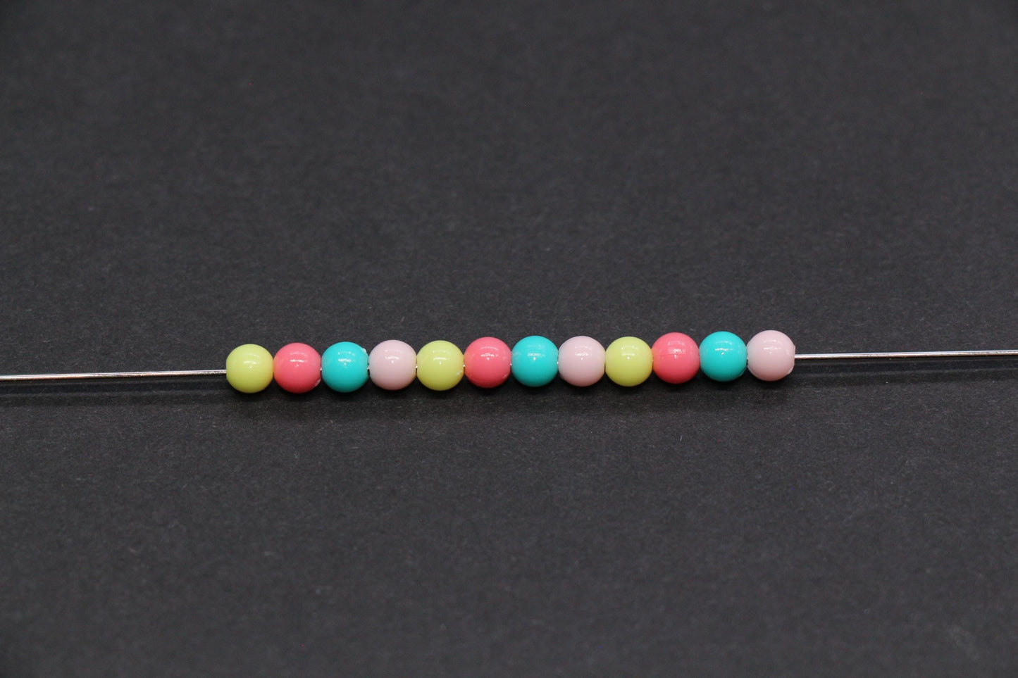 4mm Pastel Rainbow Mix Beads for Bracelets #3389