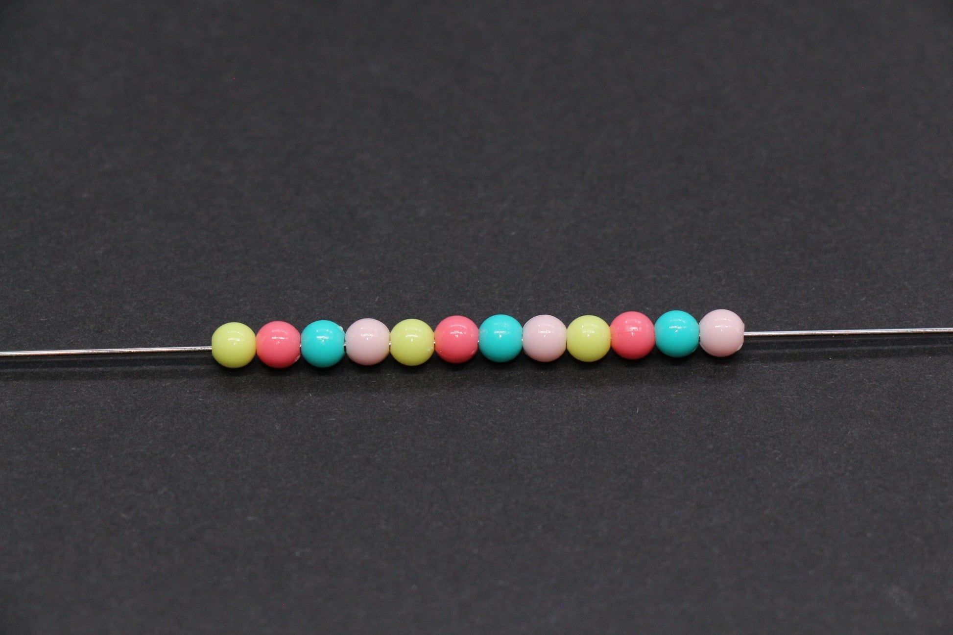 4mm Pastel Rainbow Mix Beads for Bracelets #3389