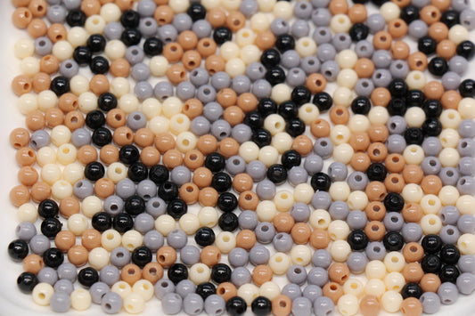 4mm Neutral Mix Beads for Bracelets #3382