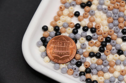 4mm Neutral Mix Beads for Bracelets #3382