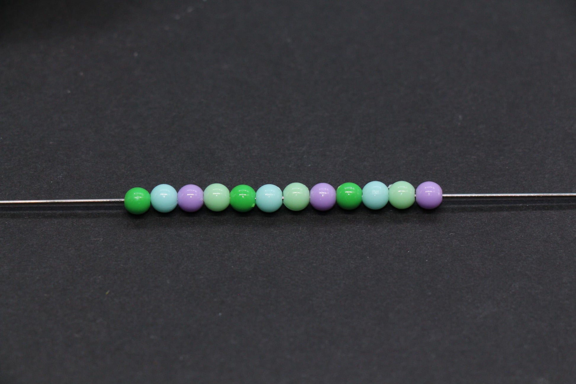 4mm Pastel Green Mix Beads for Bracelets #3381