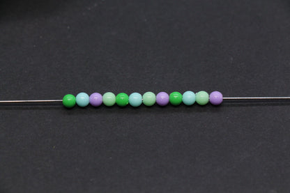 4mm Pastel Green Mix Beads for Bracelets #3381