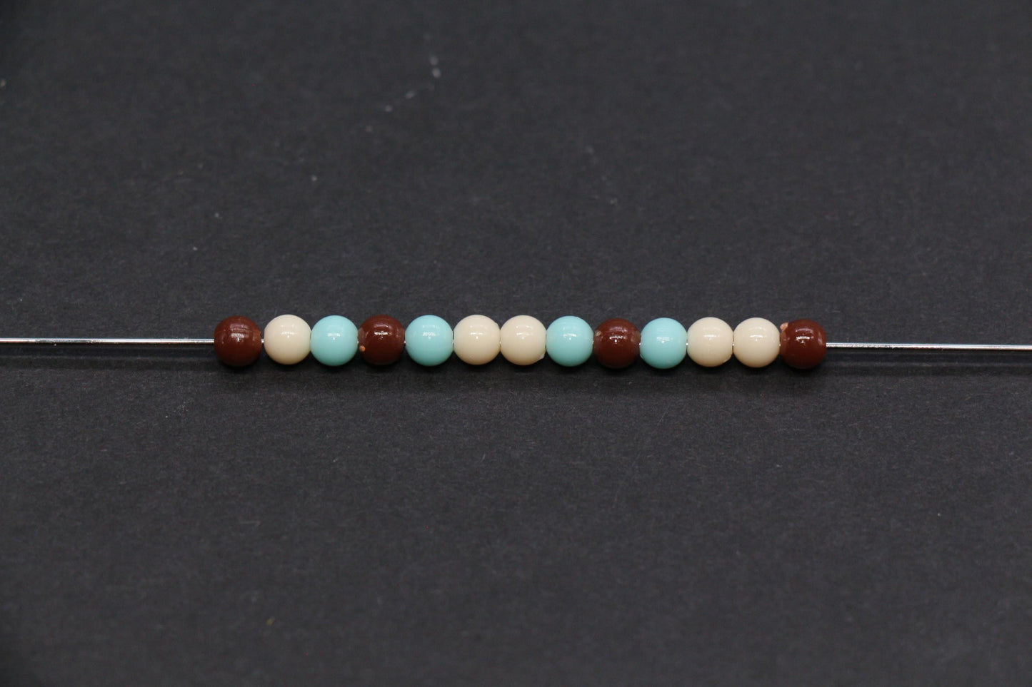 4mm Cocoa Mint Mix Beads for Bracelets #3380
