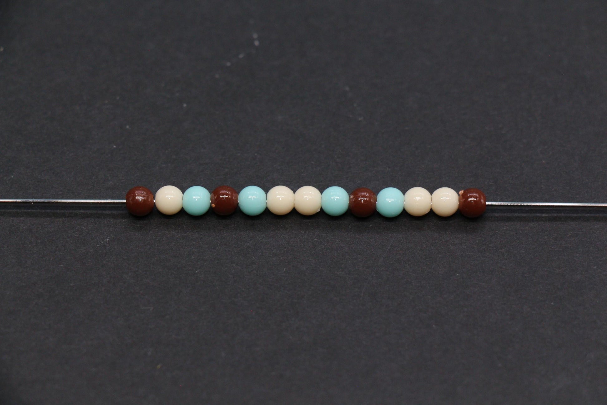 4mm Cocoa Mint Mix Beads for Bracelets #3380
