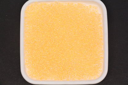 4mm Glow in the Dark Glass Seed Beads, Transparent Orange Lined Rocailles, Luminous Beading Supplies #1024