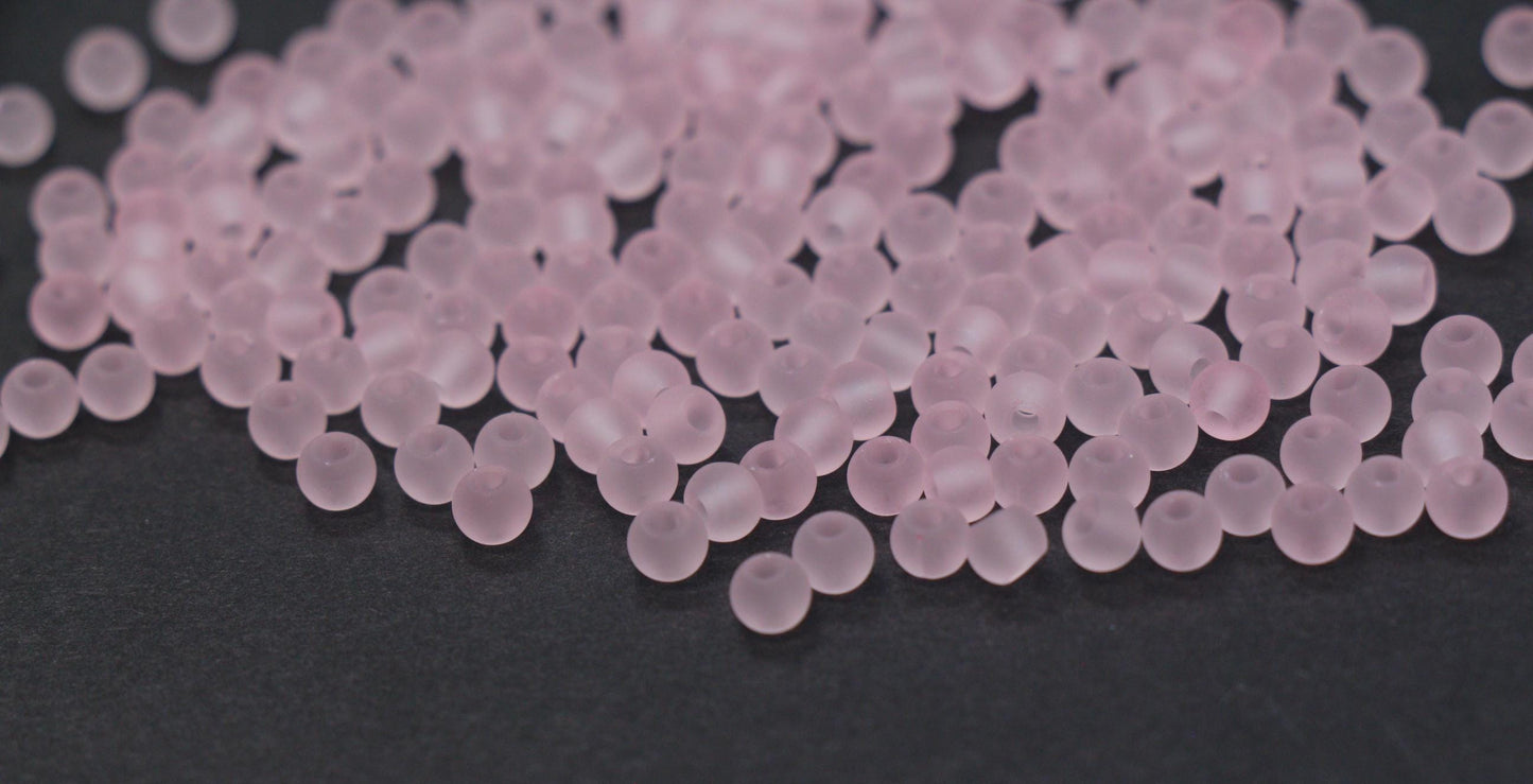 4mm 6/0 soft pastel glass seed beads for bracelets