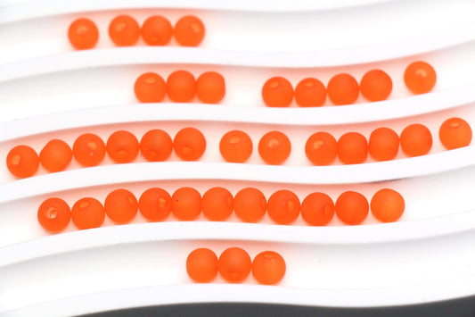 6mm Matte Beads, Frosted Gumball Beads, Plastic Round Beads, Chunky Beads, Beads for Bracelets, Acrylic Beads