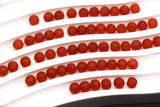 6mm Matte Reddish Brown Gumball Beads for Bracelets #3564