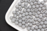 8mm Gray Round Acrylic Beads, Smooth Neutral Spacer Beads for Bracelet Making #823