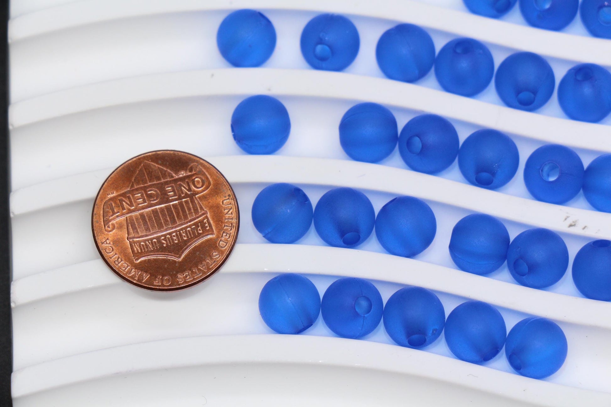 8mm Matte Royal Blue Gumball Beads, Round Acrylic Bracelet Beads for Jewelry Making, DIY Craft Supplies #3570