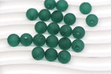 10mm Matte Green Acrylic Gumball Beads