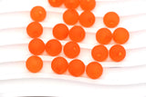 10mm Matte Orange Acrylic Gumball Beads