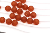 10mm Matte Reddish Brown for Bracelets Acrylic Gumball Beads