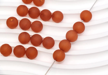 10mm Matte Reddish Brown for Bracelets Acrylic Gumball Beads
