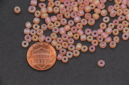 4mm 6/0 matte champagne AB glass seed beads for bracelets