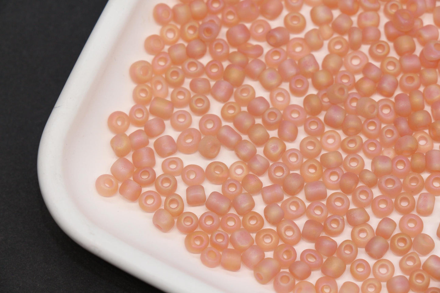 4mm 6/0 matte champagne AB glass seed beads for bracelets