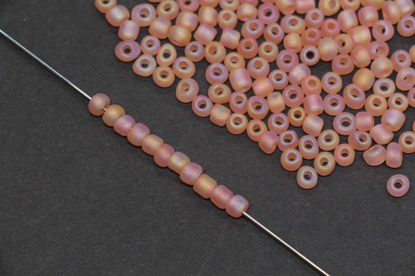 4mm 6/0 matte champagne AB glass seed beads for bracelets