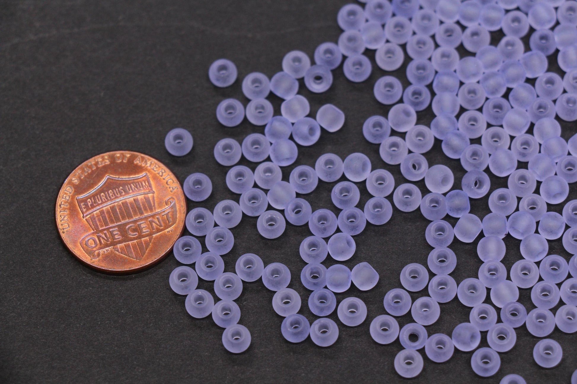 4mm Matte Lavender Glass Seed Beads, Frosted Purple 6/0 Rocailles, Round Glass Beads for Bracelet Making & Beading Supplies #1417