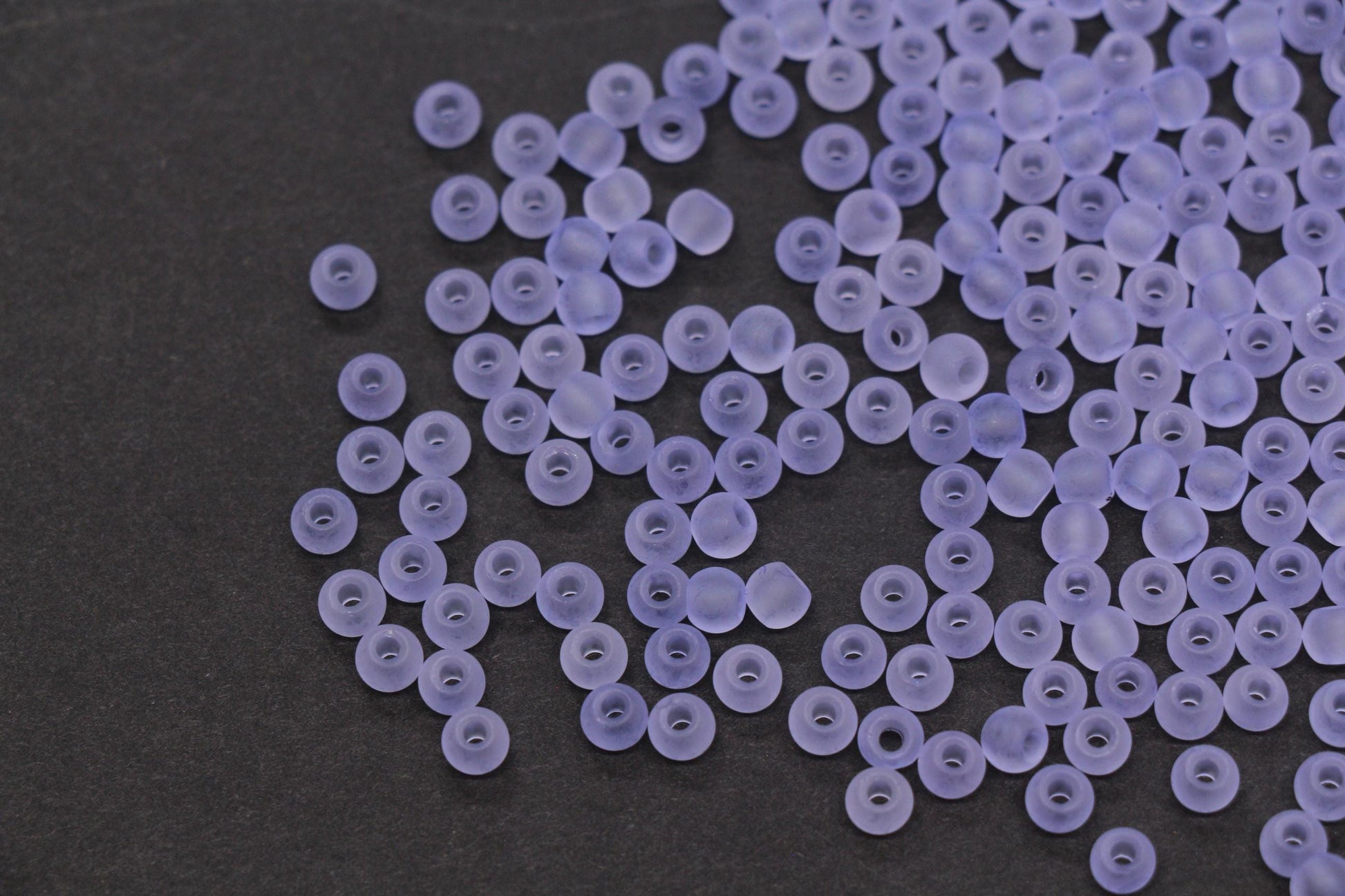 4mm Matte Lavender Glass Seed Beads, Frosted Purple 6/0 Rocailles, Round Glass Beads for Bracelet Making & Beading Supplies #1417